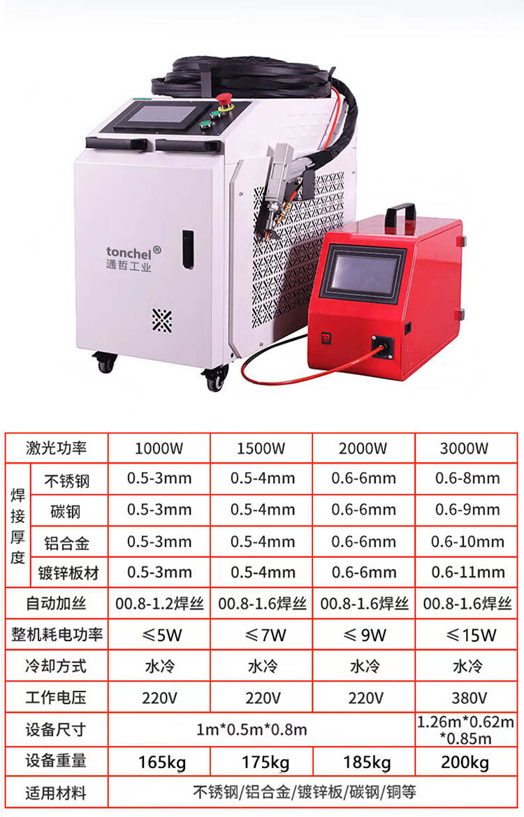 手持激光焊接機(jī)參數(shù)-不銹鋼激光焊接機(jī)